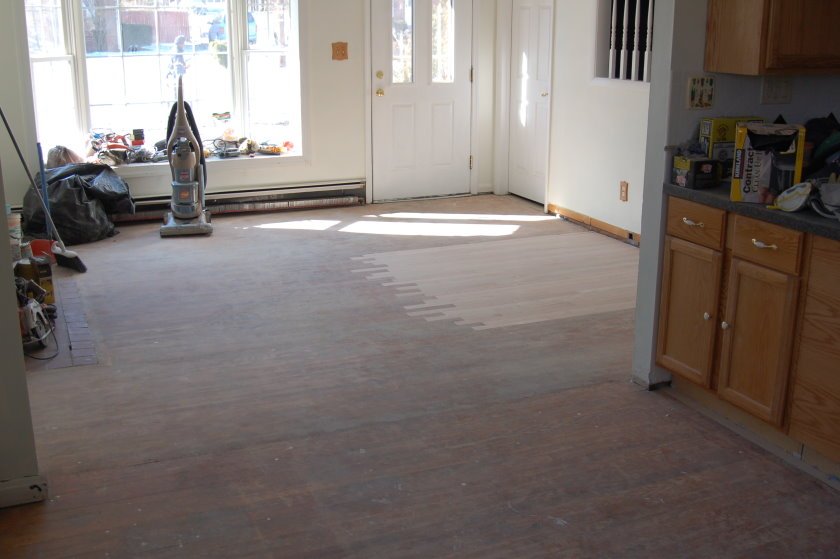 Living Room Floor - Before Refinishing
