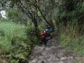 Winnie Hiking Uphill on the Inca Trail