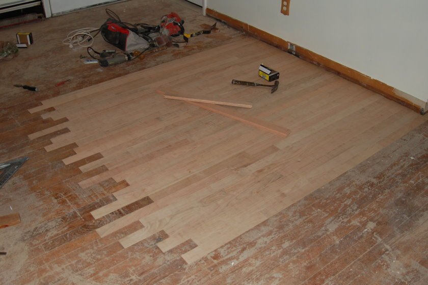 Oak Flooring Patched