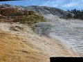Panorama of Mt Terrace at Yellowstone Park