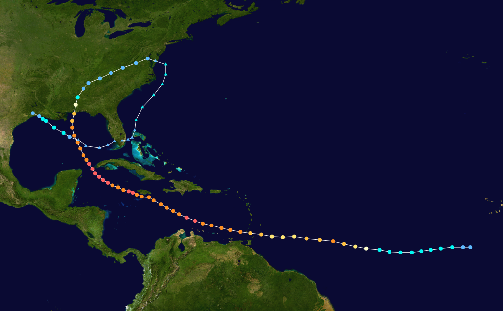 Hurricane Ivan 2004 Track