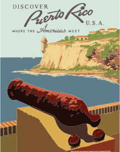 Vintage Travel Poster Puerto Rico