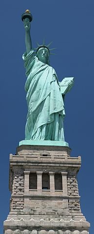 Statue of Liberty welcoming immigrants to America. Photo by Ron Charest