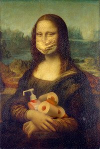 A Pandemic Mona Lisa after a year of staying safer at home