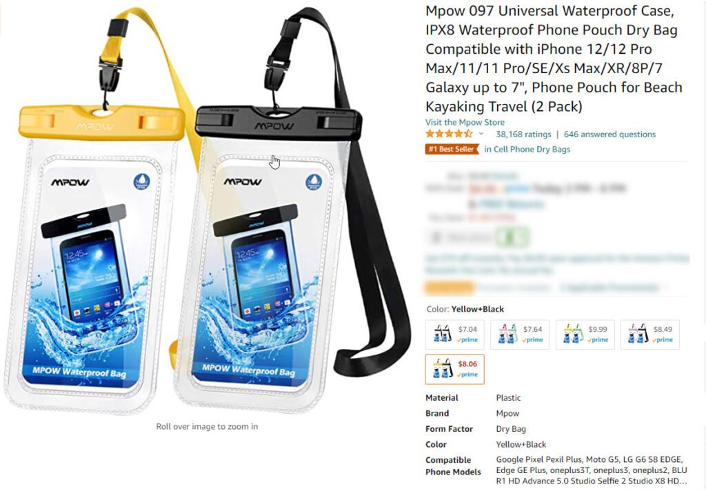 Cellphone Dry Pouch