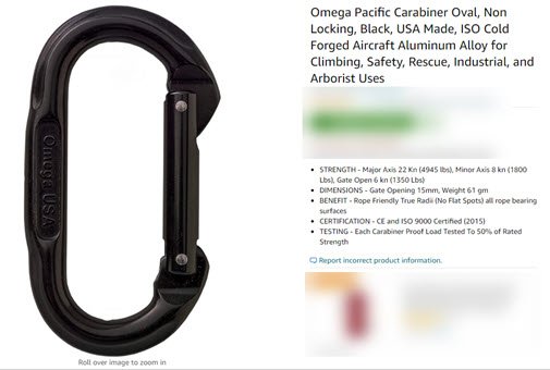 Climbers Weight-Bearing Carabiner