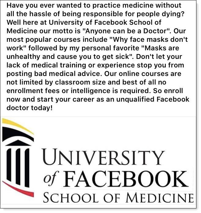 University of Facebook offending meme