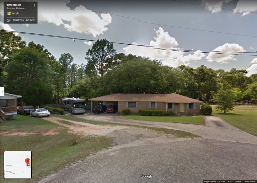 Google Image of 8971 Kent Cir Semmes, AL 36575