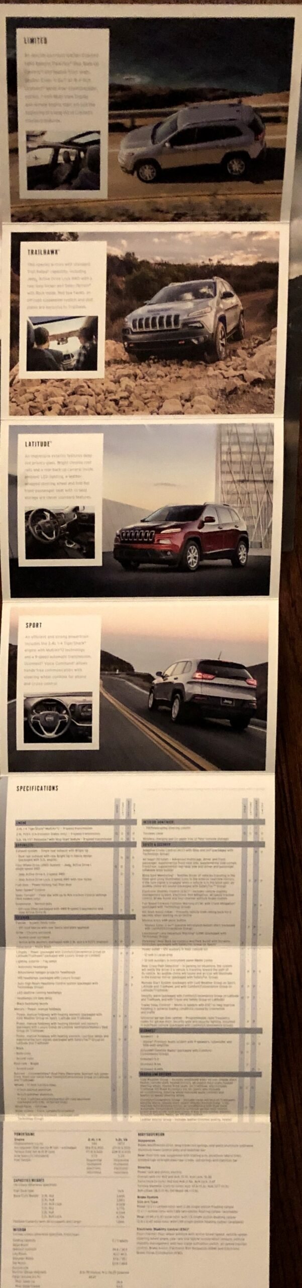 Jeep Cherokee Brochure Fold-out