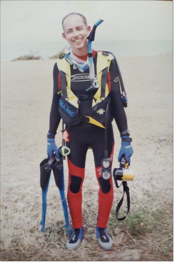 Ron Charest in Scuba Diving Gear, Hawaii, 1995