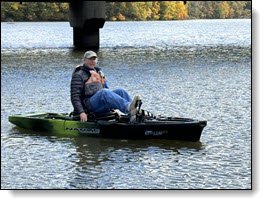 Ron performing Sea Trials of A Slayer Max Propel 10 Kayak