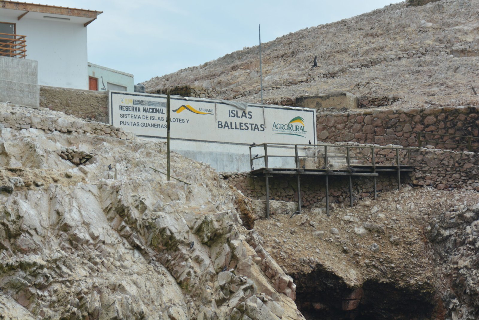 Sign on the Ballestas Islands Boat Landing, Peru