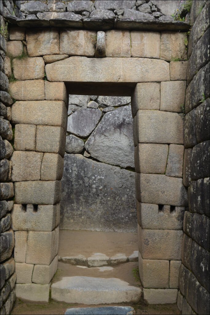 A Stone Doorway in Machu Picchu, Peru. The Style of Construction indicates this was for a high priest or other high official.