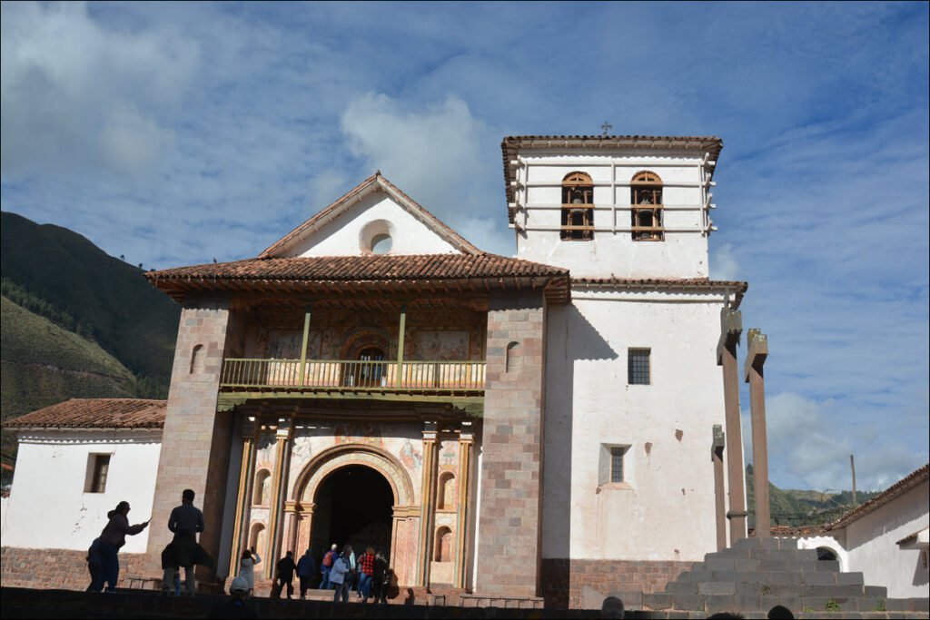 The Church in the Town of Andahuaylillas, Built in the Style of "Andean Baroque." Along the "Andean Baroque Route" between Cuzco and Puno, Peru