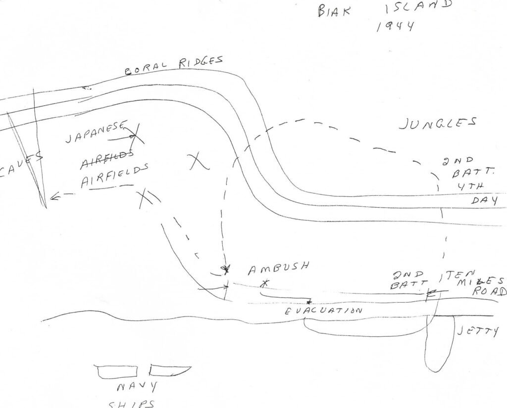 Map of Engagement on Biak Island