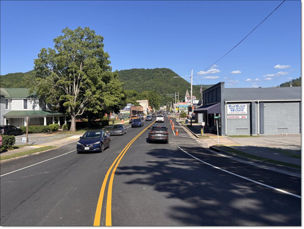 Highway 58 becomes Laurel Avenue through the town of Damascus, Virginia