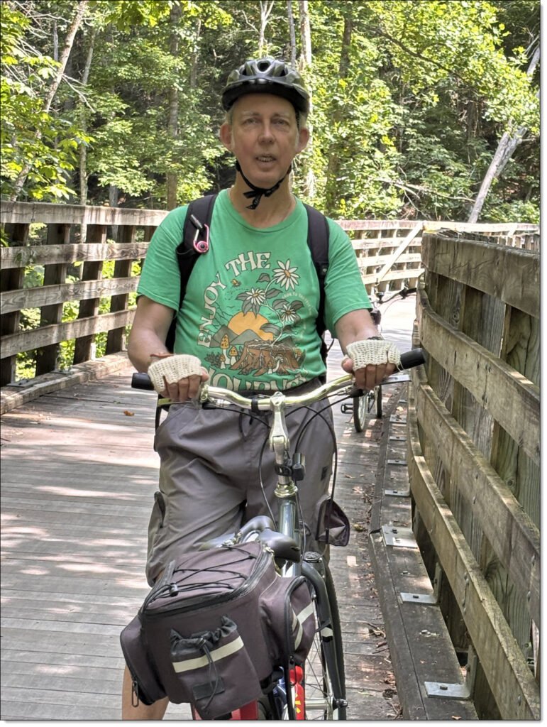 Ron on Trestle number 2 along teh Virginia Creeper Trail, outside of Abingdon, Virginia