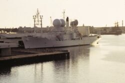 USNS Observation Island (T-AGM-23) docked at Pearl Harbor