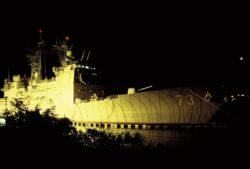 The USS Port Royal By Night