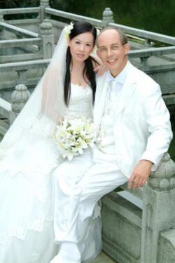Wedding Photo in Western Attire Ron and Weifang Charest, Wedding Photo in Western Attire