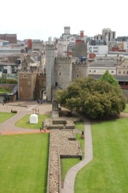 Looking Across Cardiff Castle
