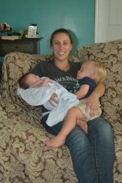 Elizabeth Bly with Uriah and Ava