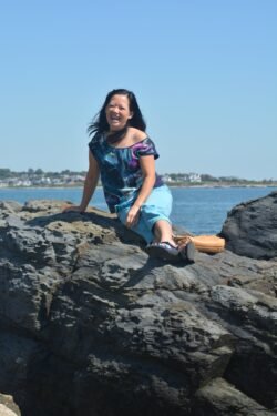 Winnie on the Rocks, Narragansett, Rhode Island