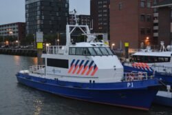 Working Boat in Rotterdam Harbor, Netherlands