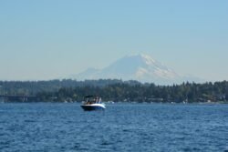 Lake Washington with Mt Rainier