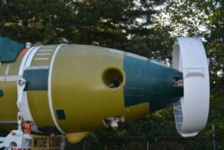 Closeup view of the main thruster of DSRV 1 "Mystic," at the Keyport, Washington, Undersea Museum