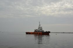 Tugboat in Paracas Bay, Peru