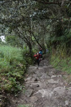Winnie Hiking Uphill on the Inca Trail