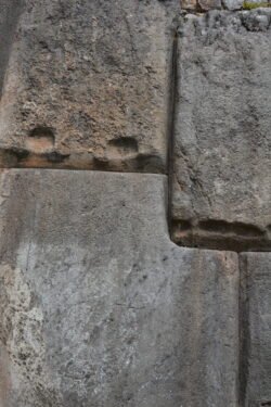 A detail view of cut and dressed stone in Sacsayhuaman