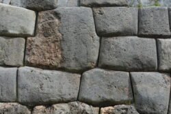 A detail view of cut and dressed stone in Sacsayhuaman