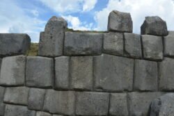 A detail view of cut and dressed stone in Sacsayhuaman