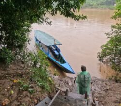 A Passenger Boat on the Tambopata River in Peru