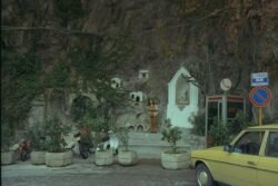 A roadside shrine along the Amalfi coastline in the town of Positano
