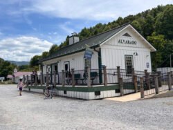 Old Railway Depot in the Town of Alvarado, Virginia, along the Virginia Creeper Trail