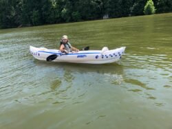 Winnie Paddling Solo