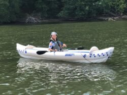 Winnie Paddling Solo