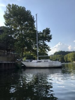 The Sailboat "Dilly" Having Seen Better Days