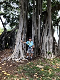 Ron in Front of an Exotic Tree