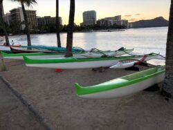 Hawaiian Outrigger Canoe in Waikiki