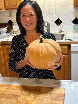 Winnie and her Prize Pumpkin