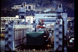 Submarine in the USS Arco Floating Drydock