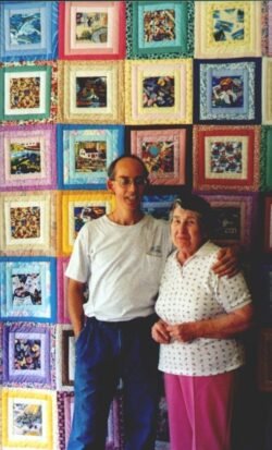 Aunt Rita and Her Quilt Ron with Aunt Rita and Her Quilt