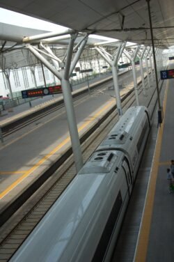 Chinese High Speed Train and Station