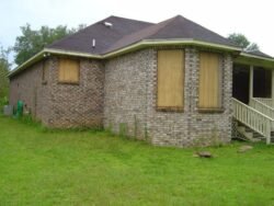 Back of House Boarded Up