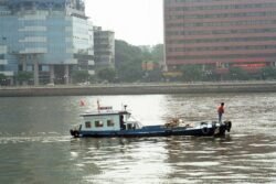 Fishing Boat In Guangzhou harbor, China