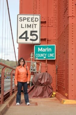 Winnie on the Golden Gate Bridge